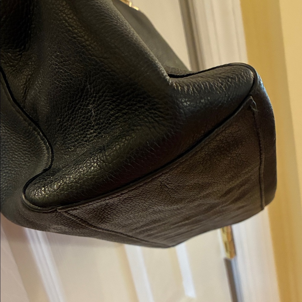 Coach (REHAB Project) Black Tote with Gold Accents READ FULL Description - Picture 5 of 13